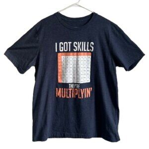 📚🧮 "I Got Skills… They're Multiplyin’" Math Graphic Tee - Size XL